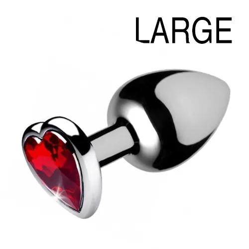Plug bijou HEART GEM Rouge 8 x 4 cm