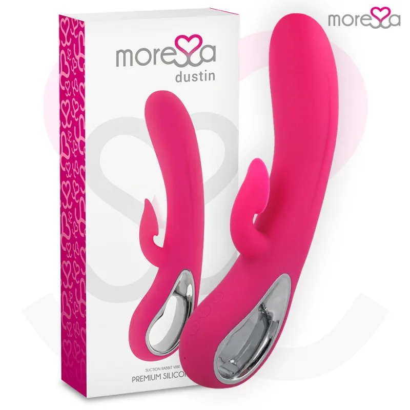 Vibromasseur rabbit rechargeable Dustin en silicone - Moressa