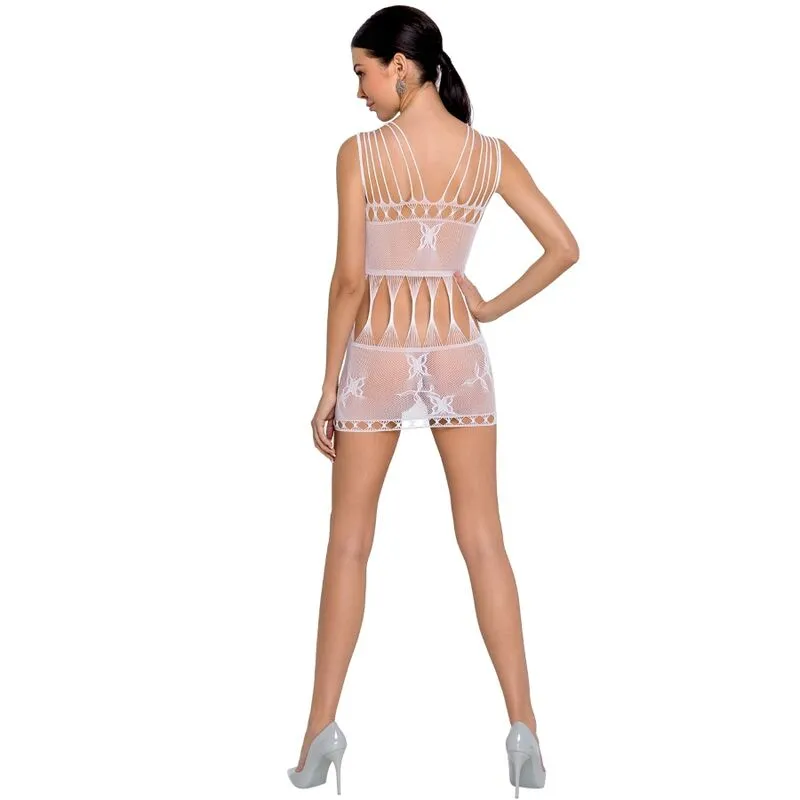 Bodystocking Passion BS090 Blanc Taille Unique - Passion