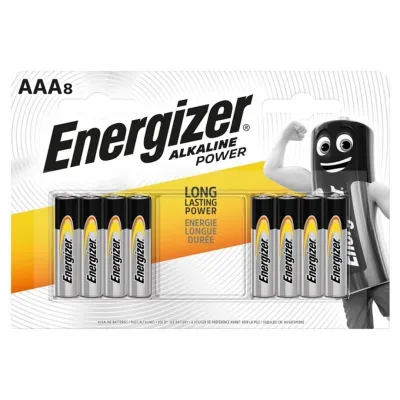 Piles AAA alcalines LR03 pack de 8 - Energizer