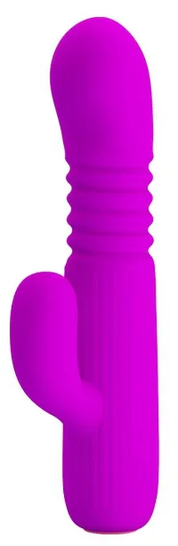 Vibro Rabbit avec poussée LEOPOLD Pretty Love 11 x 3 cm Violet