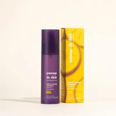 Huile de massage gourmande et chauffante