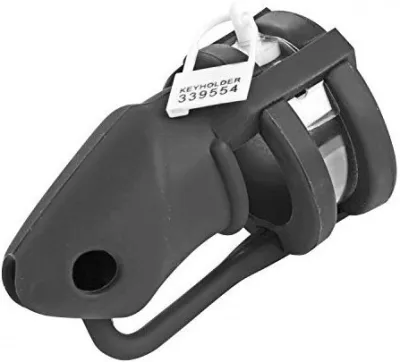 Cage de chasteté en silicone BIRDLOCKED 11 x 3.2cm Noire