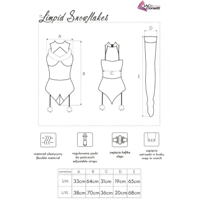 Ensemble Noël Limpid Snowflakes Body Bas Bandeau S/M - Livco