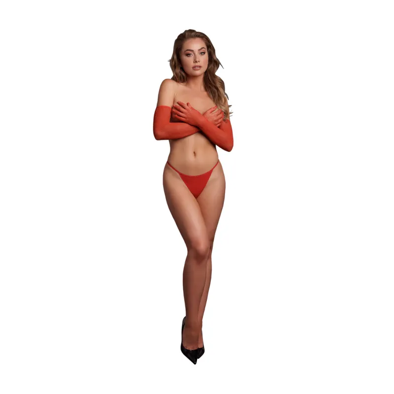 Le Désir Gants d'opéra Rouge Chatoyant XL/XXXL