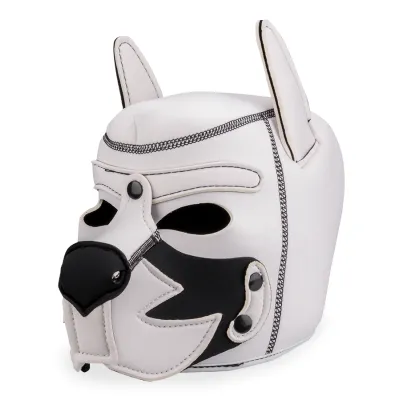 Cagoule de chien en néoprène avec moustache Puppy Play Kinky