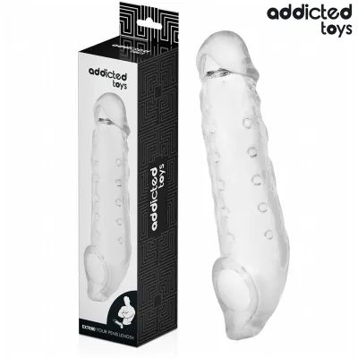 Gaine Extension Pénis Transparente Taille S 23cm - Addicted Toys