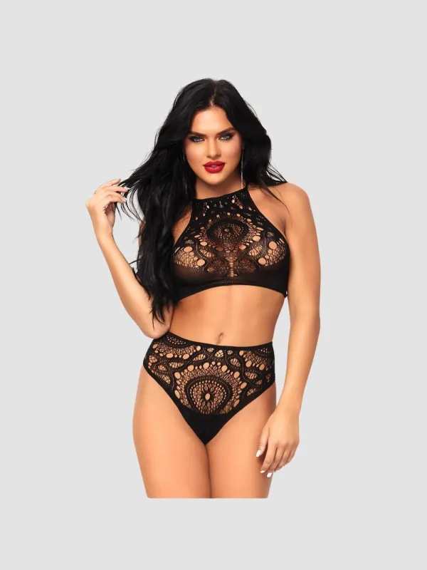 Ensemble 2 pièces dentelle Pretty Perfect noir M/L