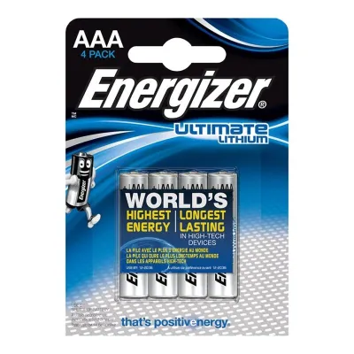 Piles lithium AAA L92 1,5V pack de 4 - Energizer
