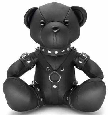 The Red Ours en cuir EDDY The BDSM Teddy Bear Noir