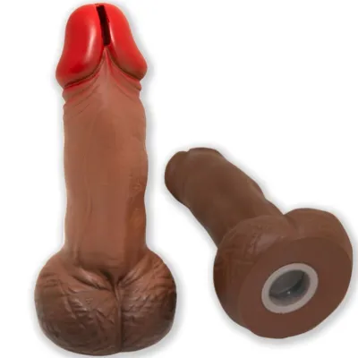 Tirelire Humoristique Pénis Marron 22,5cm - Diablo Picante