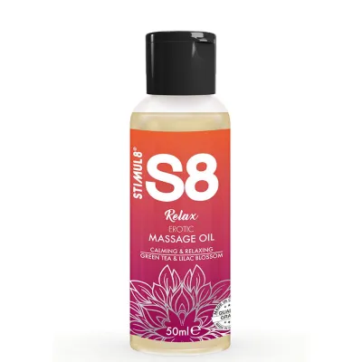 Huile Massage Érotique S8 Relax Thé Vert 50ml - Stimul8