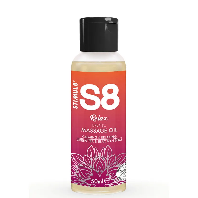 Huile Massage Érotique S8 Relax Thé Vert 50ml - Stimul8