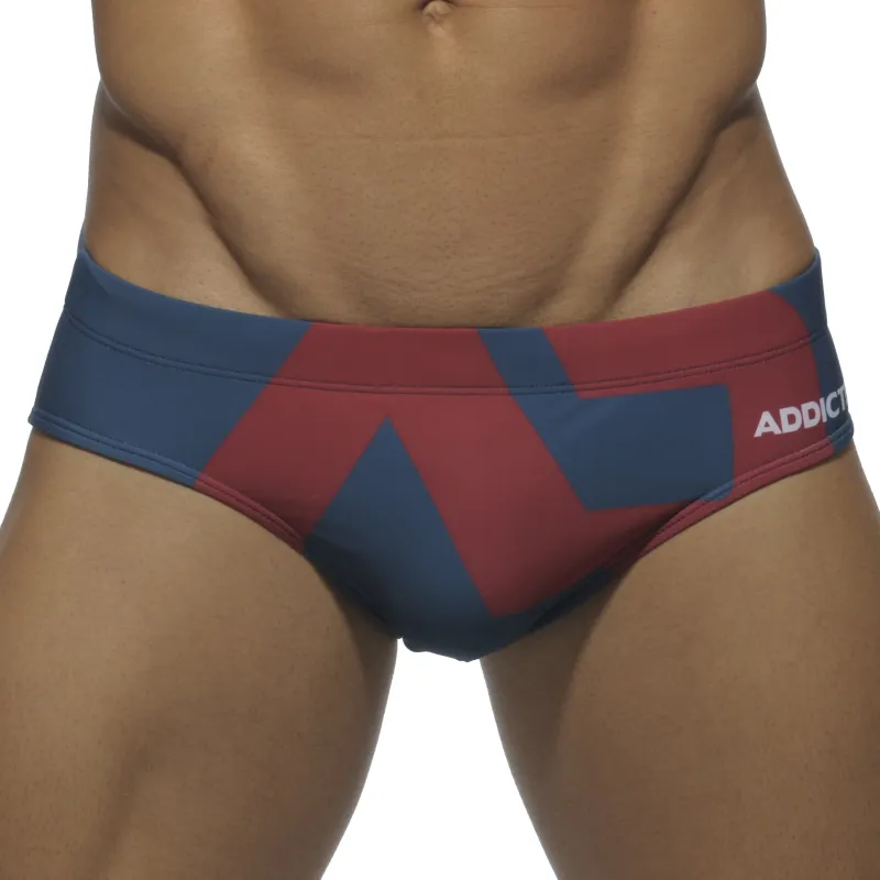 Addicted Shorty de bain Logo Giant AD Bleu marine