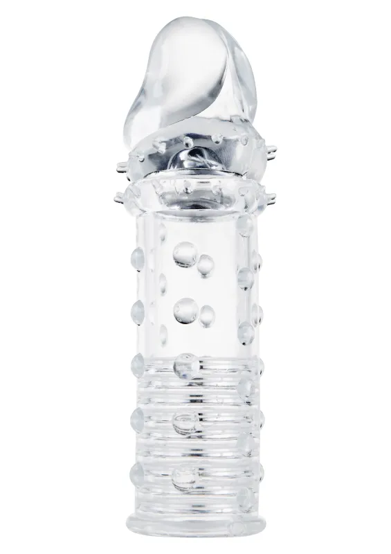 Gaine de pénis STUD SLEEVE 15 x 4.2cm Transparente