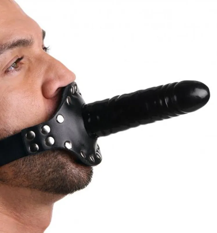 Strict Leather - Bâillon cuir avec dildo