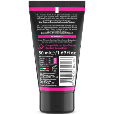Gel Stimulant Oral Luxuria Saveur Cerise 50ml - Intimateline