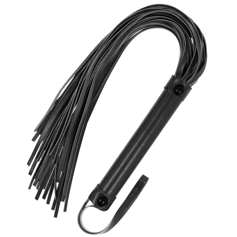 Martinet BDSM Fetish Submissive Similicuir Noir 28cm