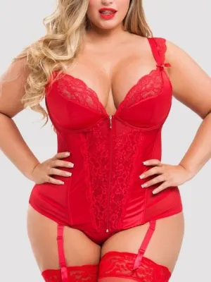 Guêpière push-up Treasure Me rouge 5X/6X
