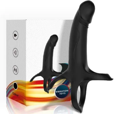 Gode vibrant avec anneau pénien Armony noir - Armony