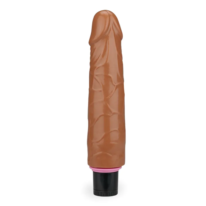 Gode godemichet vibrant Real Skin 18,0cm Cristobal gode vaginal ou anal homme ou femme - Peau mate