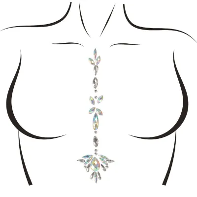 Bijou de Corps Adhésif Jade Strass Irisés - Leg Avenue