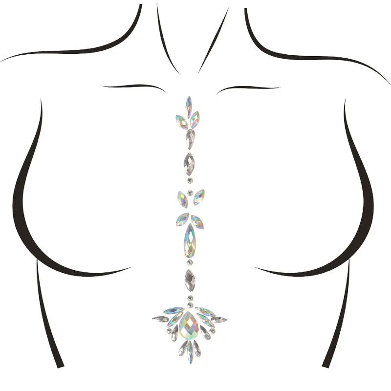 Bijou de Corps Adhésif Jade Strass Irisés - Leg Avenue