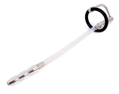 Tige d'urètre percée CATHETER RIBBED 21cm - Diamètre 9mm