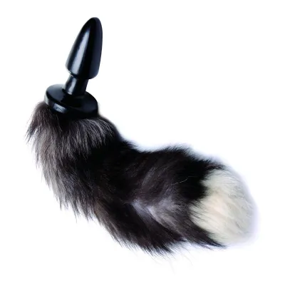 TAILZ - Plug Anal Queue de Renard - Noir/Blanc