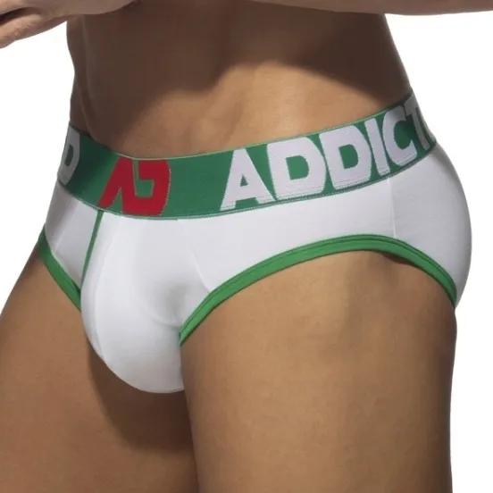 Slip OPEN FLY Blanc-Vert