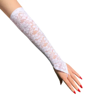 Mitaines Longues NESSA Blanches