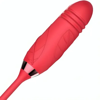 Vibromasseur Delight Flower Suçant et Pousseur Rouge - Armony