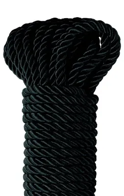 Corde de Bondage Soie Noire 9,75 m - Fetish Fantasy Series