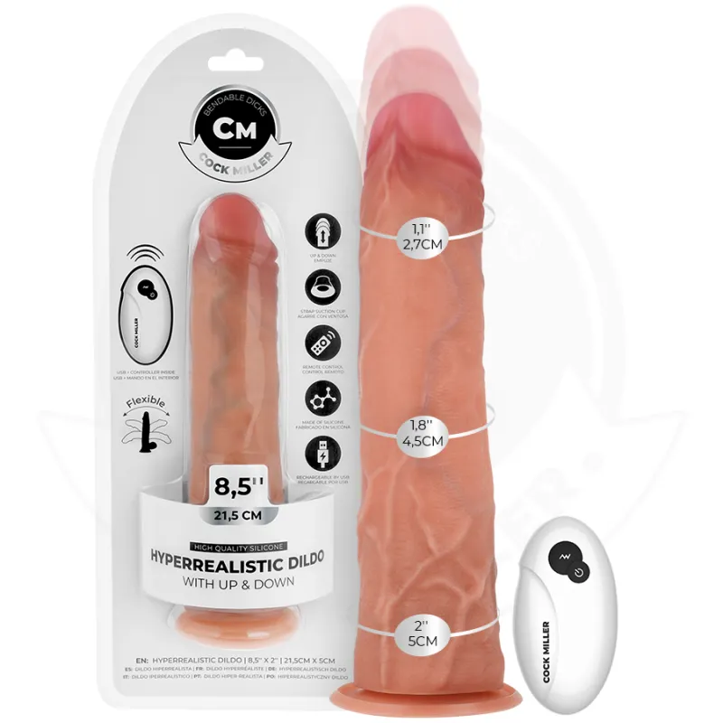 Gode réaliste à poussée Cock Miller 21,5 cm télécommandé - Cock Miller