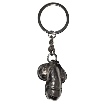 Porte-clés Métal Forme Pénis Argenté - Diablo Picante