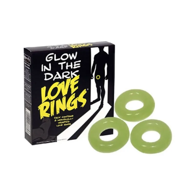 Anneaux fluorescents Love Rings -