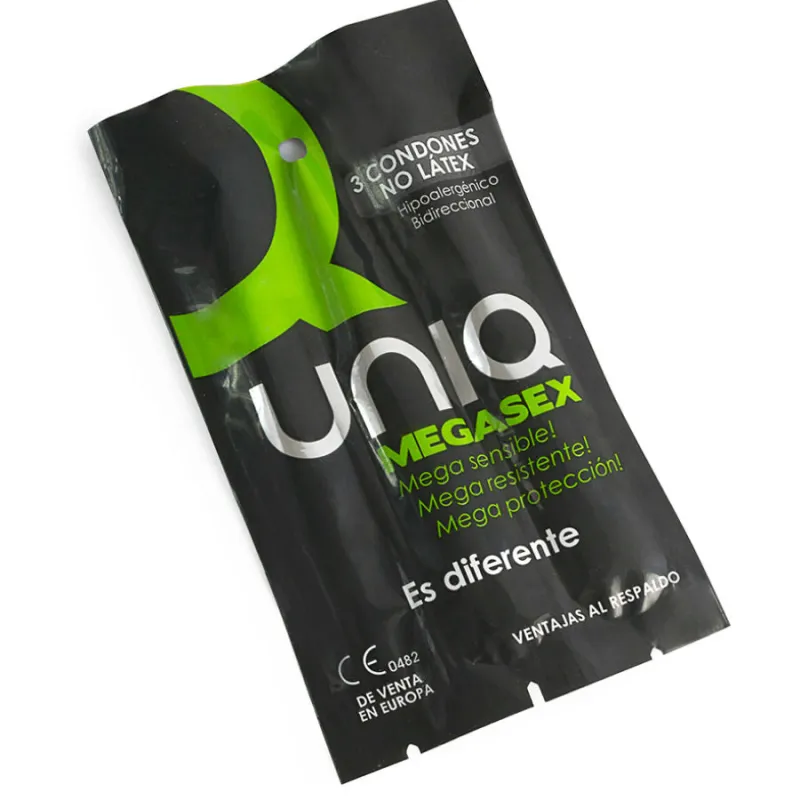 Préservatifs latex free sensitifs Megasex x3 - Uniq