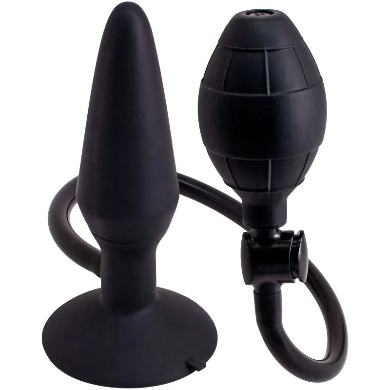 Plug Anal Gonflable Taille M Noir - Seven Creations