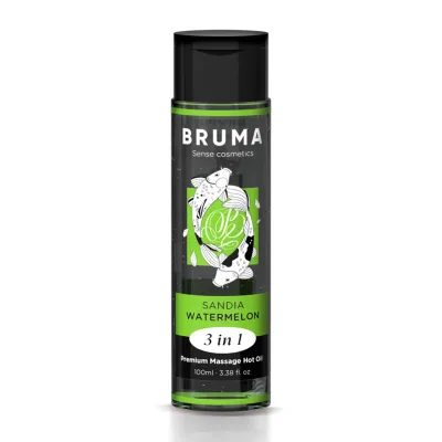 Huile de massage chauffante pastèque 3en1 100ml - Bruma