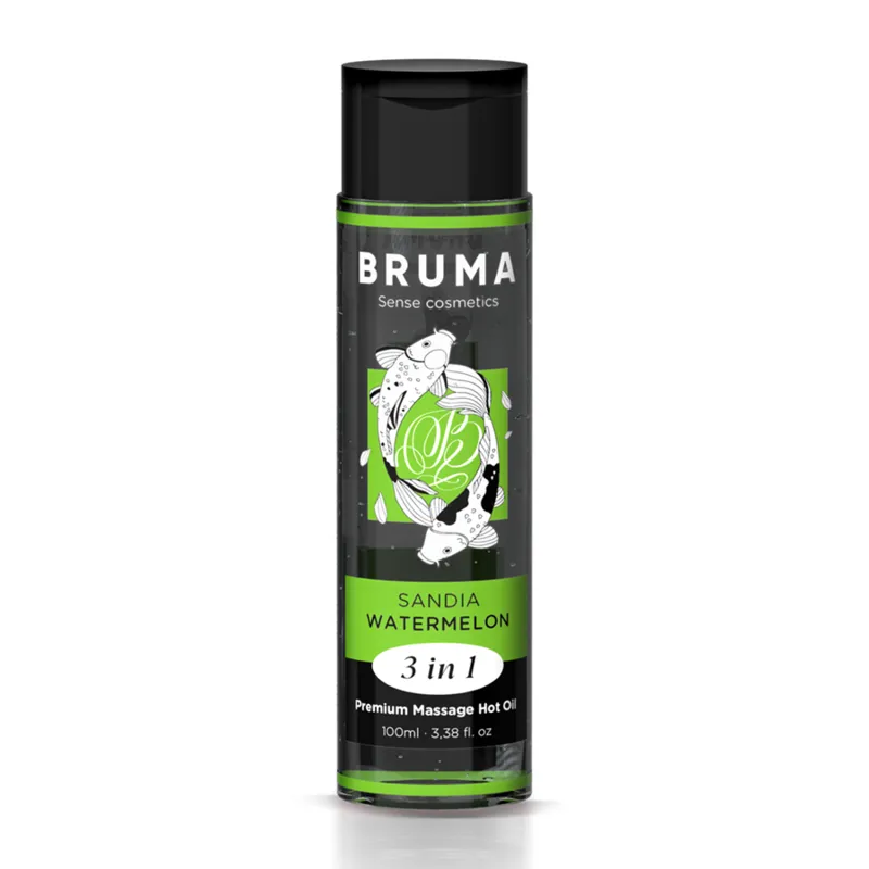 Huile de massage chauffante pastèque 3en1 100ml - Bruma
