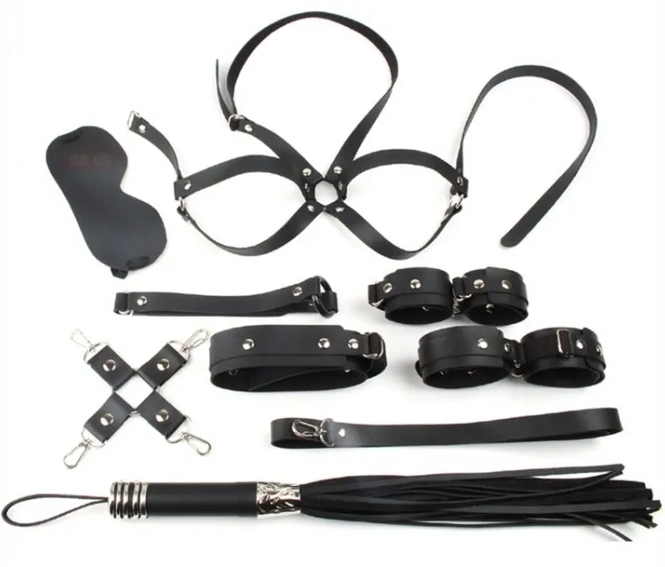 Coffret Bondage SM OBEDIENCE 10 Pièces Noir