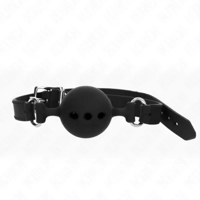 Bâton BDSM en silicone avec boule 5 cm taille L noir - Kink