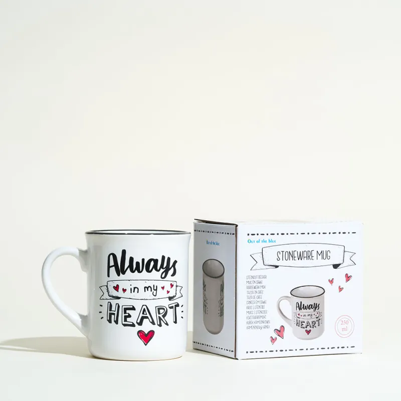Mug Always in my heart - 8,5 x 10 cm
