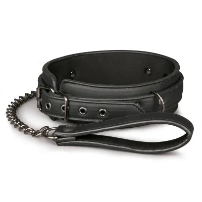Easytoys Fetish - Collier fétichiste avec laisse - Noir