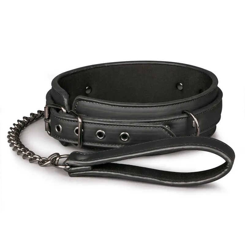 Easytoys Fetish - Collier fétichiste avec laisse - Noir