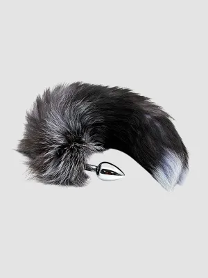 Plug Anal Queue de Renard S Black & White Fox Tail