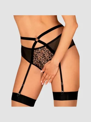 Culotte Ouverte Porte-Jarretelles Allunes Noire