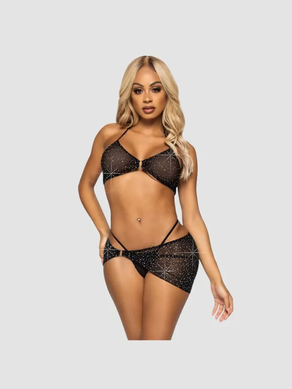 Ensemble 3 Pièces 81652 Strass Noir