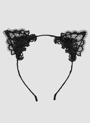 Serre-Tête Oreilles de Chat Dentelle