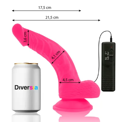Gode Vibrant Flexible Rose 21,5 cm - Diversia
